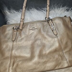 Gold Coach tote